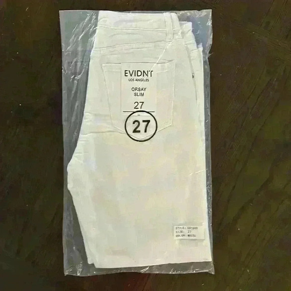 EVIDNT Denim - EVIDNT LA Orsay Slim White Jeans. Size 27
